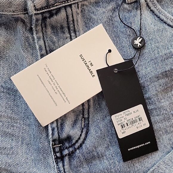 One Teaspoon Denim Shorts NWT - Picture 6 of 9